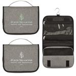 JH9418 Heathered Hanging Toiletry Bag With Custom Imprint